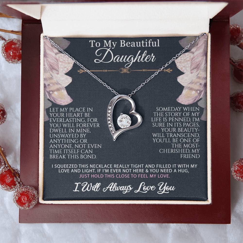 To My Daughter-Everlasting Love- Forever Love Necklace