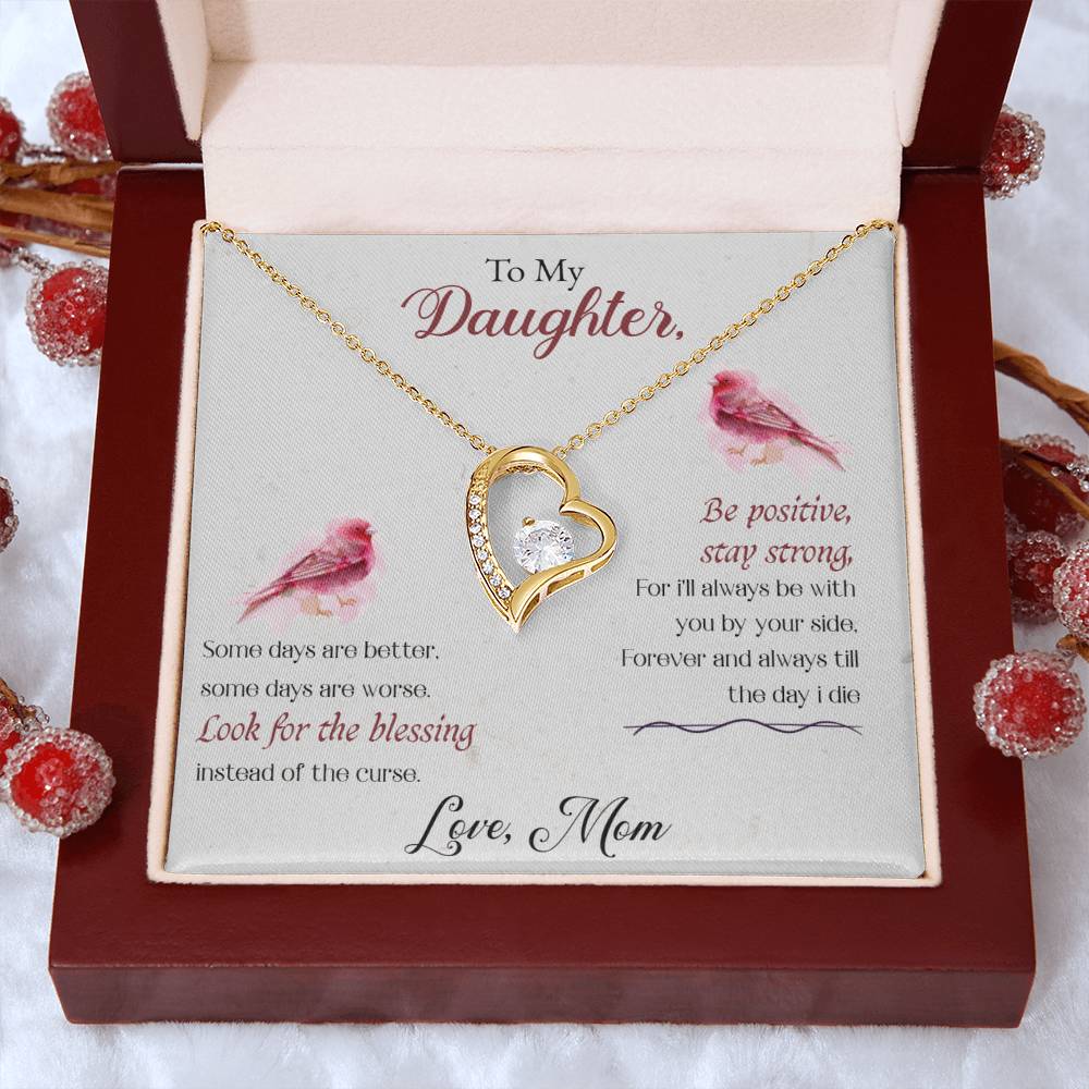 To My daughter-Stay Strong-Forever Love Necklace