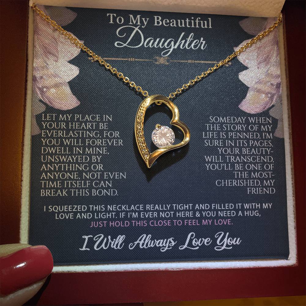 To My Daughter-Everlasting Love- Forever Love Necklace