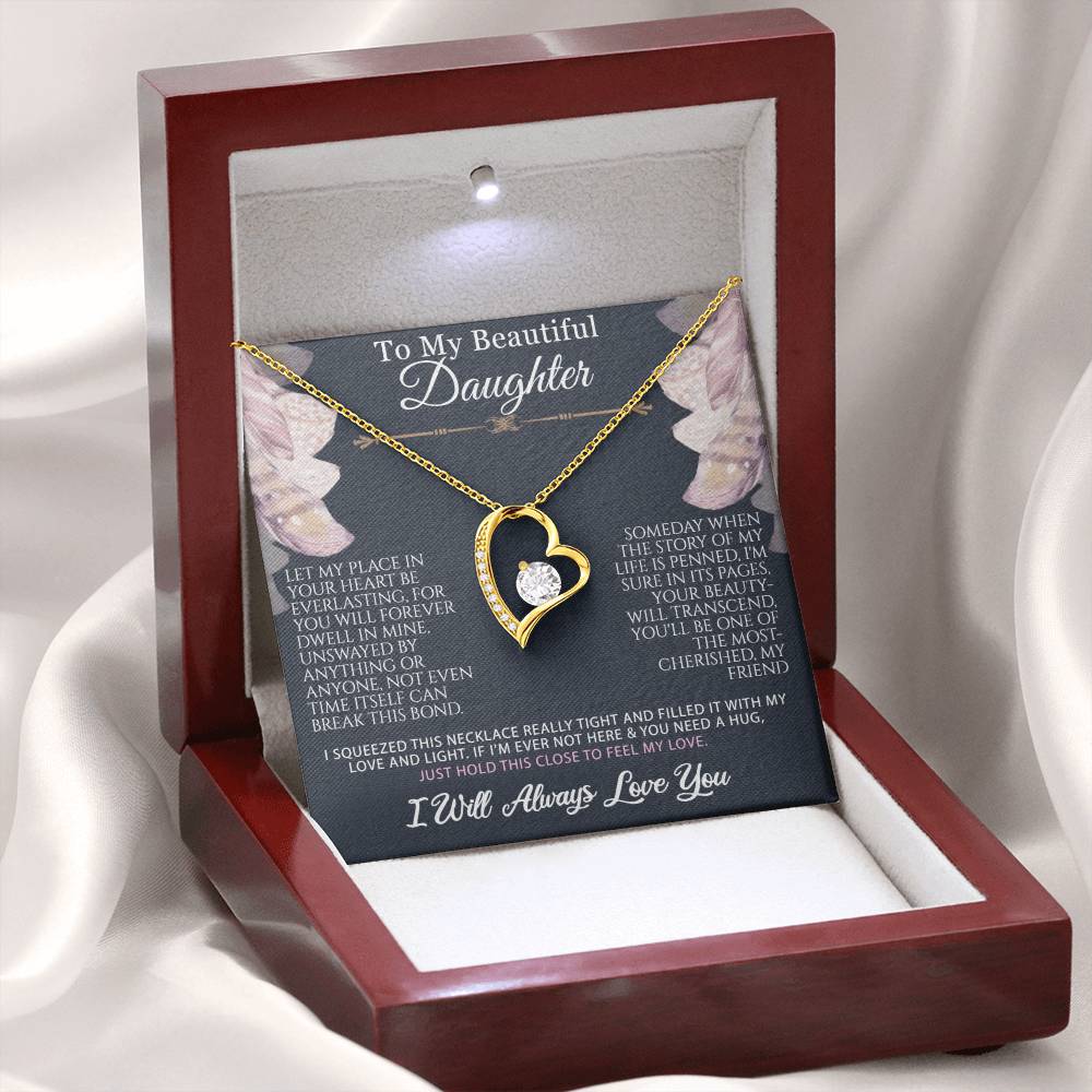 To My Daughter-Everlasting Love- Forever Love Necklace