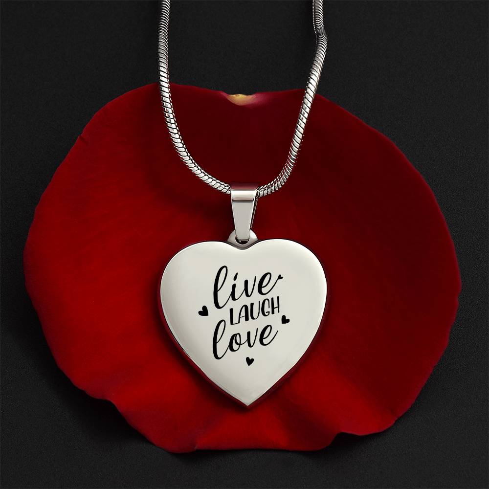 Engraved Heart Neckless