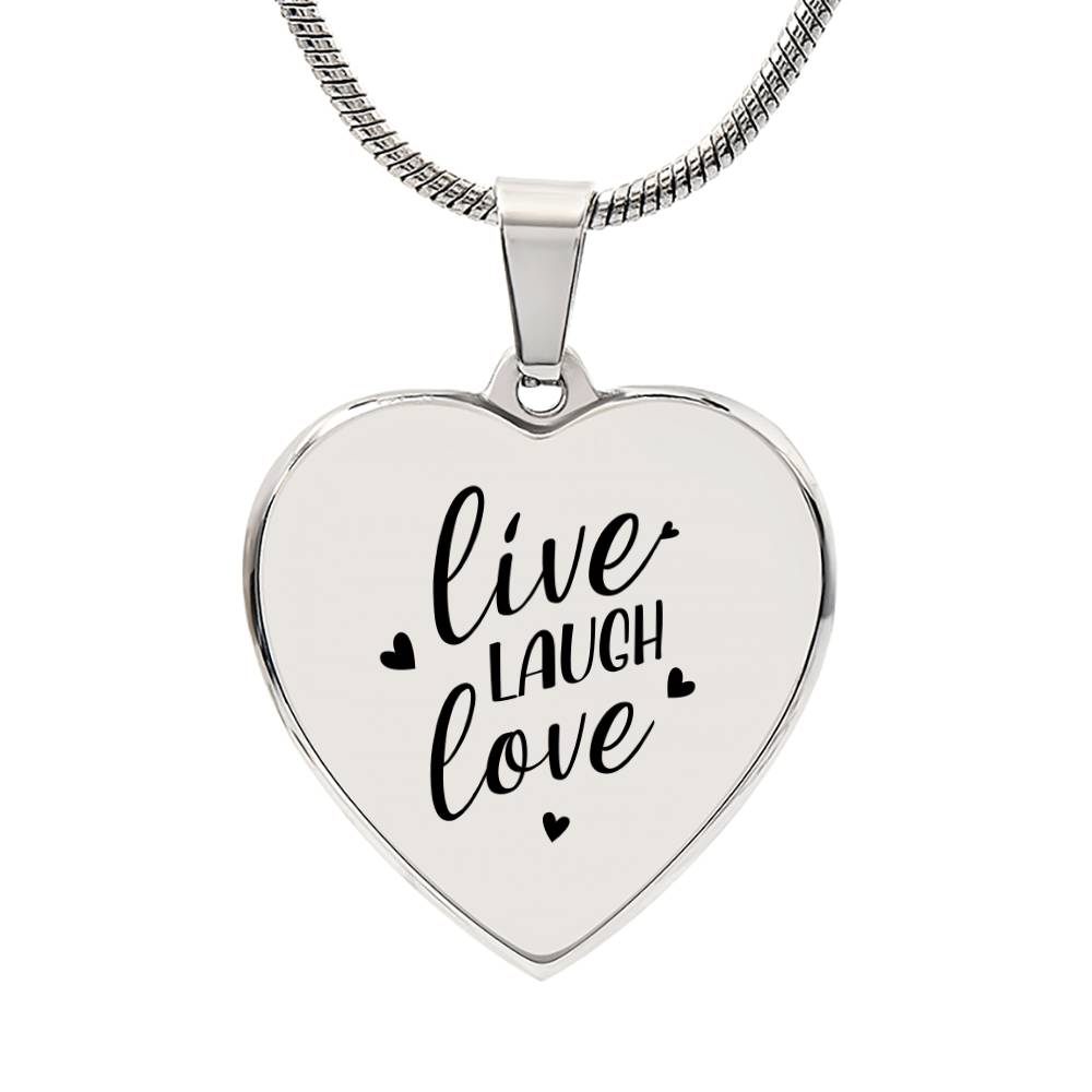 Engraved Heart Neckless