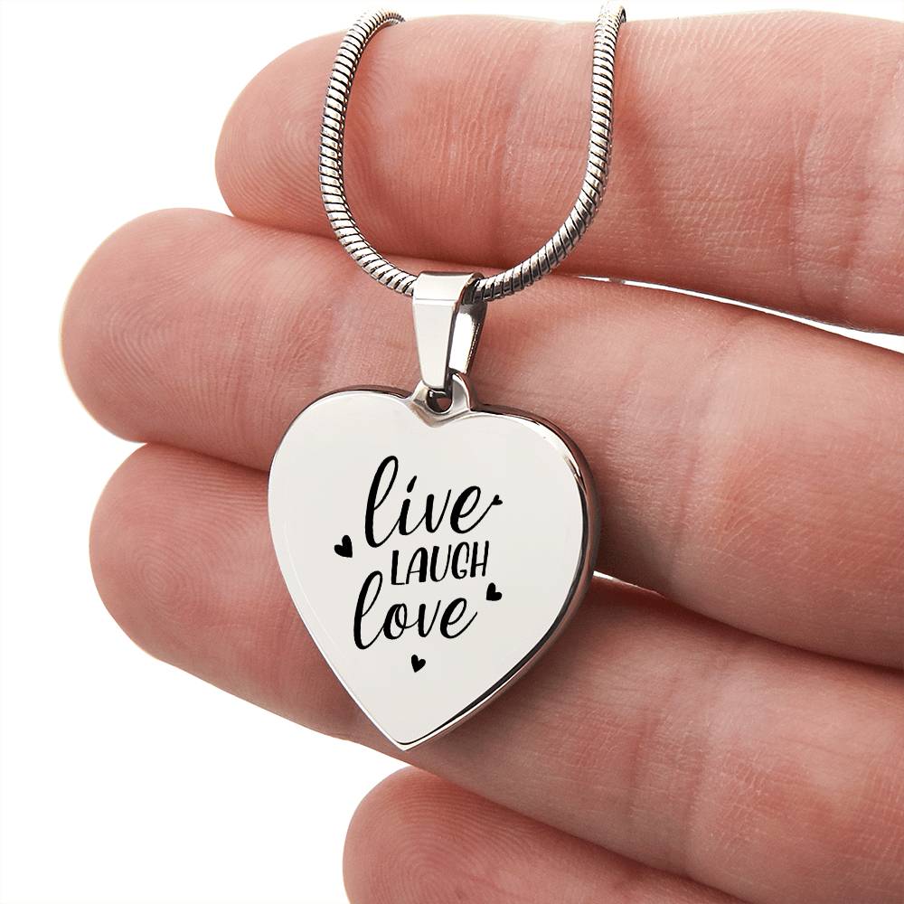 Engraved Heart Neckless