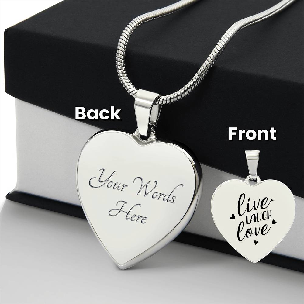 Engraved Heart Neckless