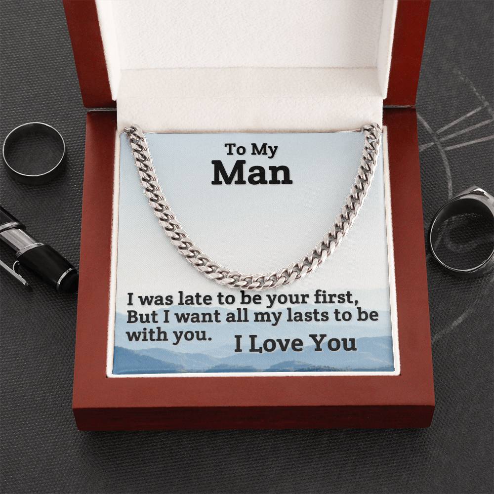 To My Man-To Be With You-Cuban Link Chain