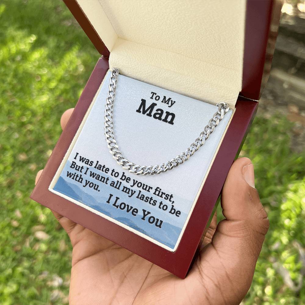 To My Man-To Be With You-Cuban Link Chain