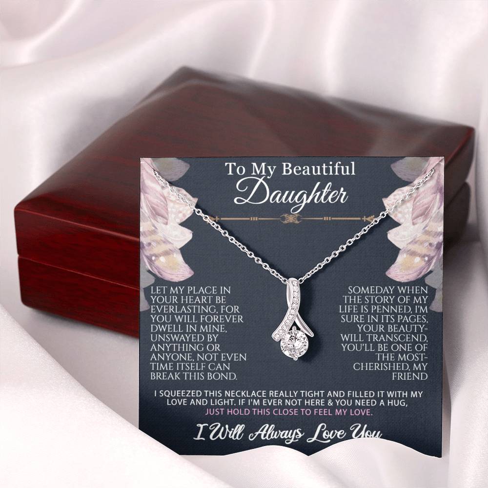 To My Daughter-My Place In Your Heart-Alluring Beauty Necklace