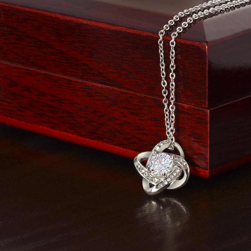 To My Soulmate - If You Could See Yourself In My Eyes - Love Knot Necklace - Gift For Couples