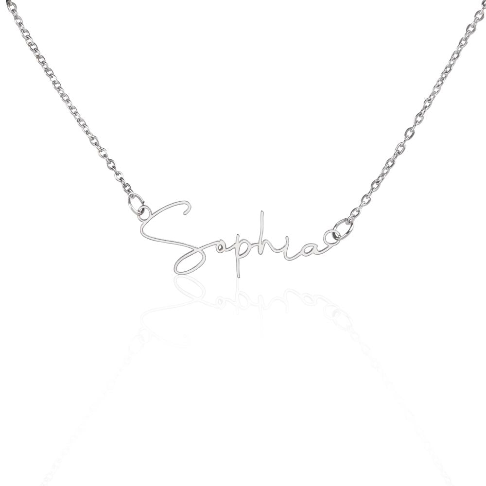 Signature Name Necklace - Custom Name