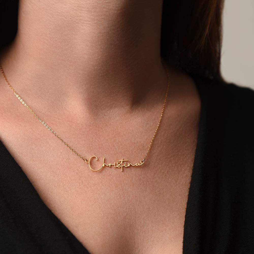 Signature Name Necklace - Custom Name