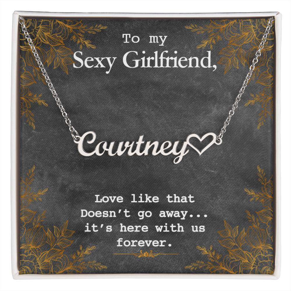 To My GF - Love like That - Heart Name Necklace