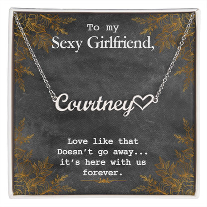 To My GF - Love like That - Heart Name Necklace