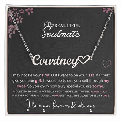 Vioriche - To My Soulmate - Name Necklace With Heart