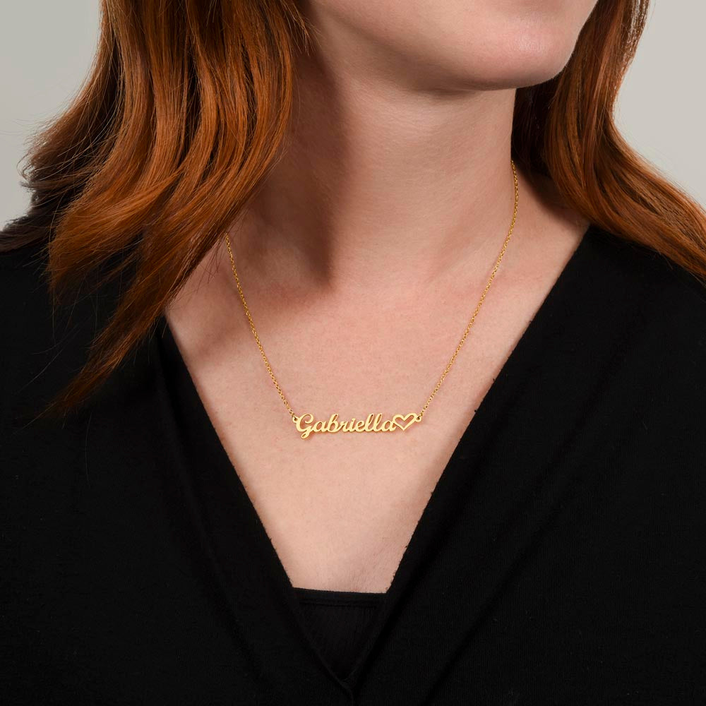 To My GF - Love like That - Heart Name Necklace