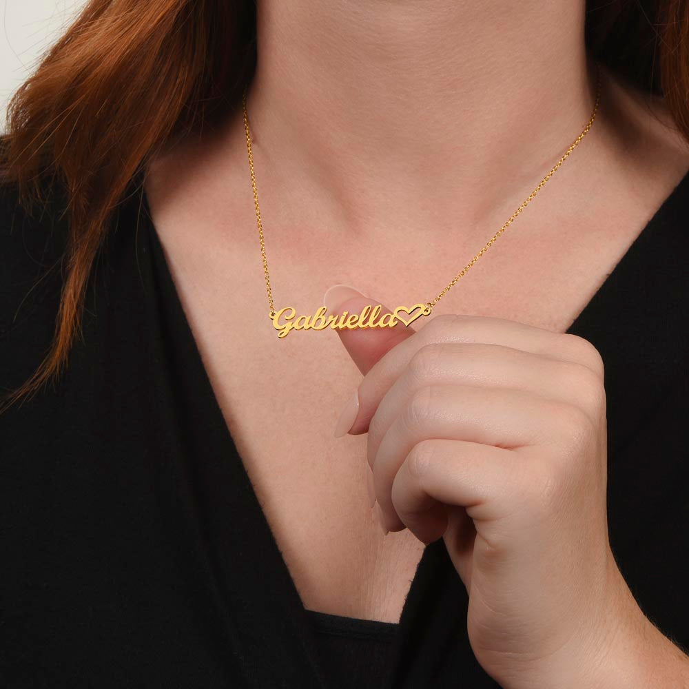 Vioriche - To My Soulmate - Name Necklace With Heart