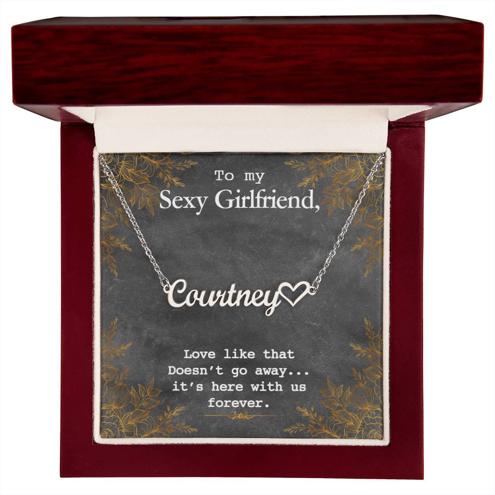 To My GF - Love like That - Heart Name Necklace