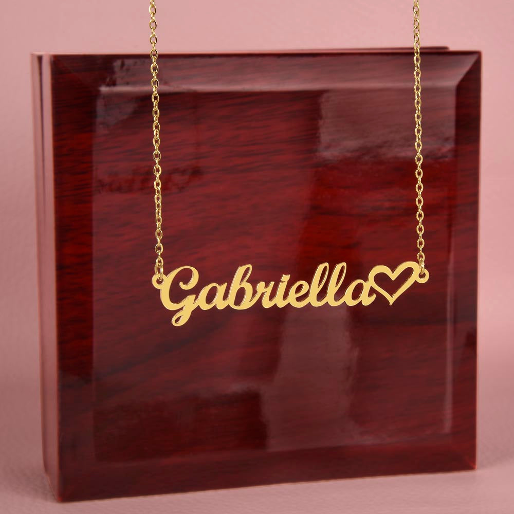 To My GF - Love like That - Heart Name Necklace