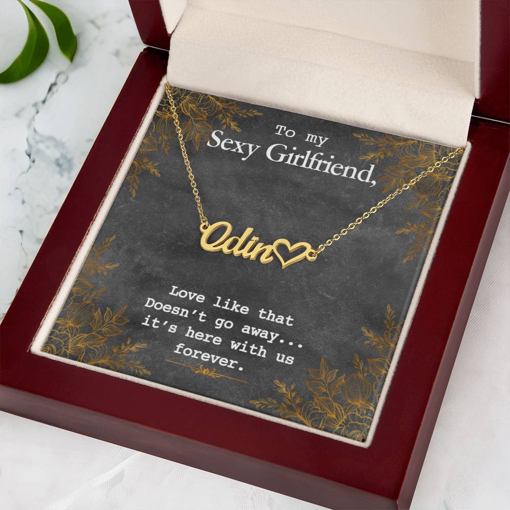 To My GF - Love like That - Heart Name Necklace