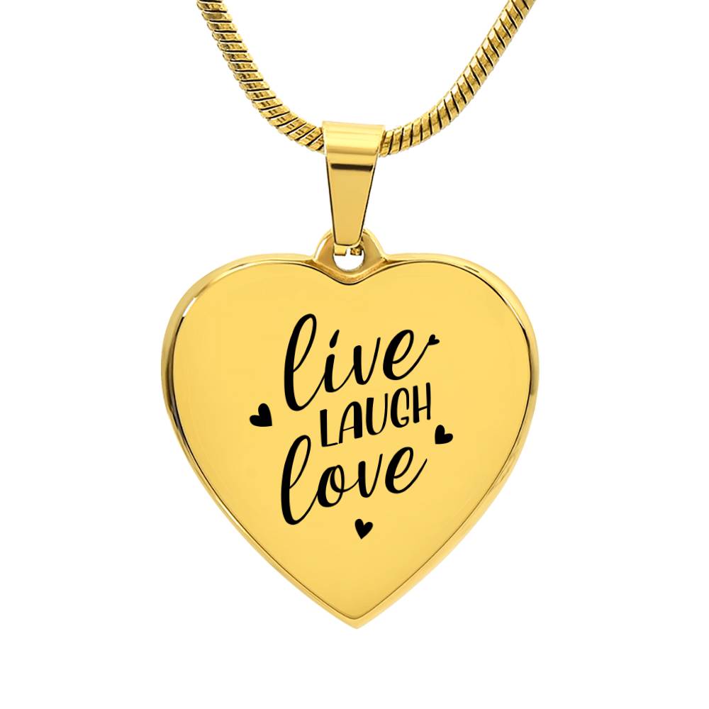 Engraved Heart Neckless