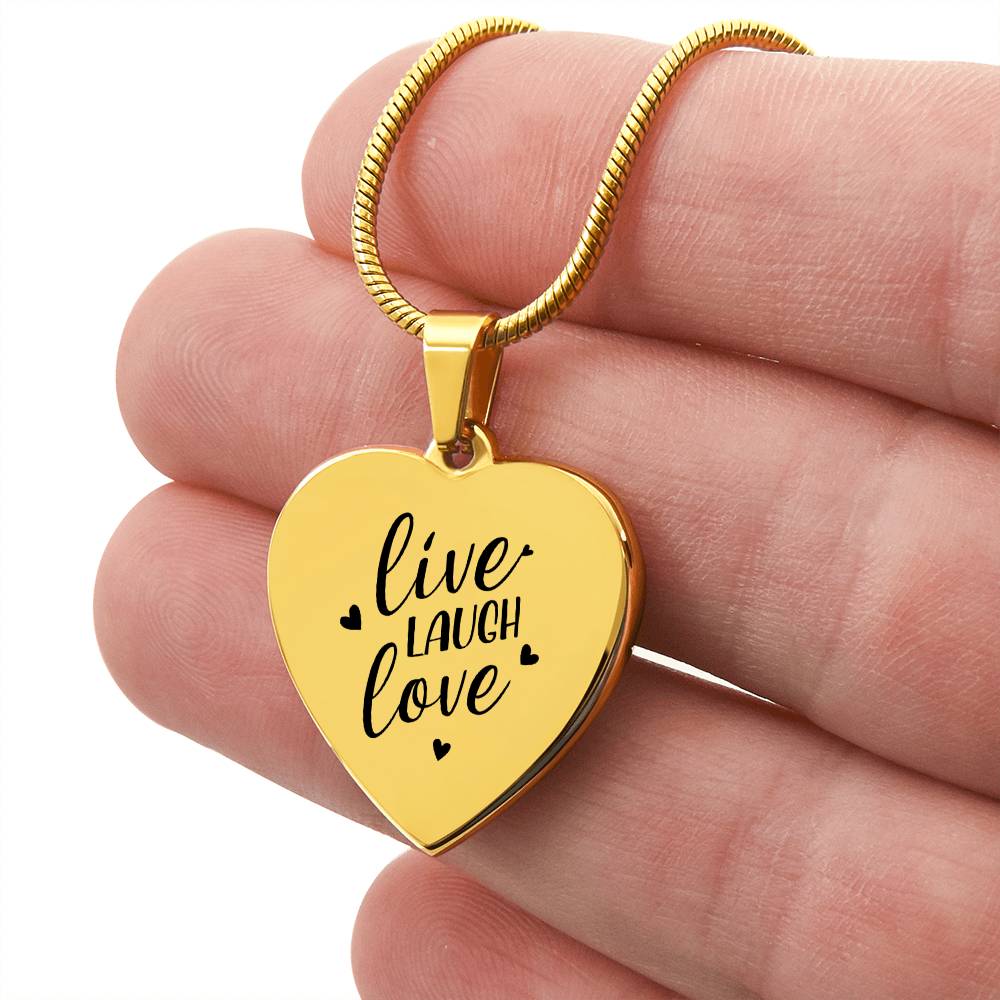 Engraved Heart Neckless