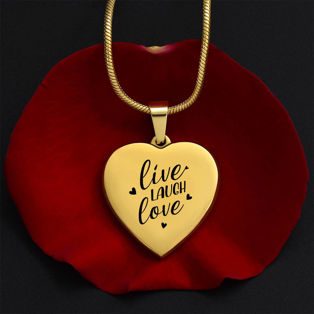 Engraved Heart Neckless