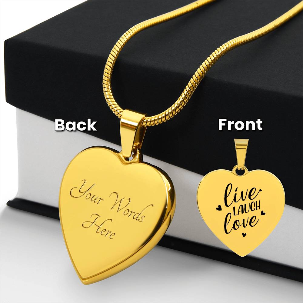 Engraved Heart Neckless