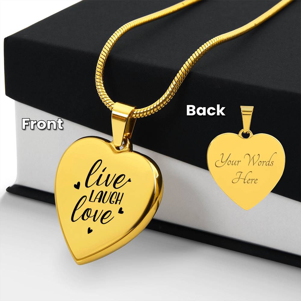 Engraved Heart Neckless