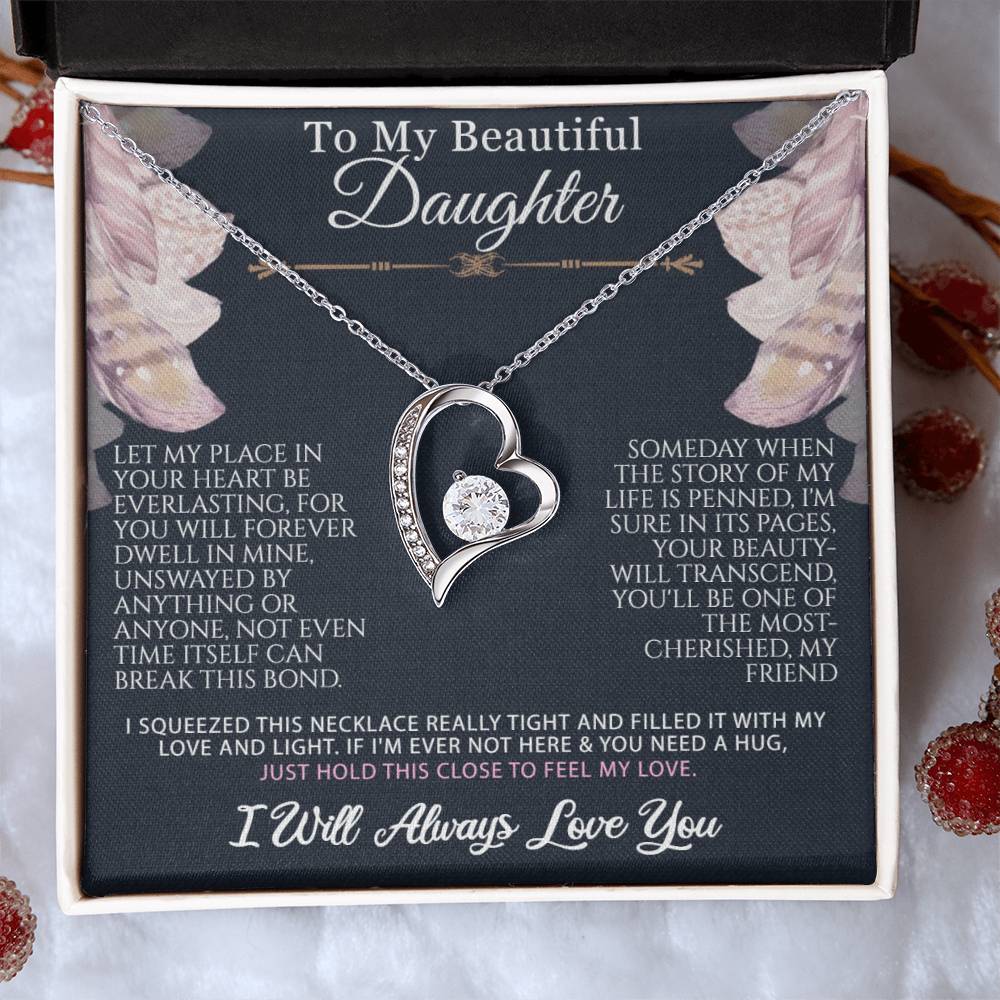 To My Daughter-Everlasting Love- Forever Love Necklace