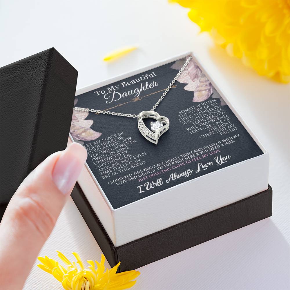 To My Daughter-Everlasting Love- Forever Love Necklace