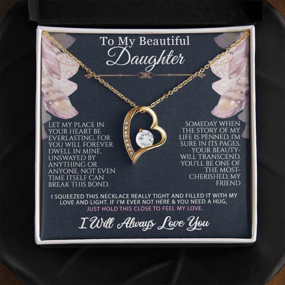 To My Daughter-Everlasting Love- Forever Love Necklace