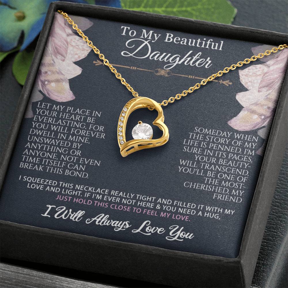 To My Daughter-Everlasting Love- Forever Love Necklace